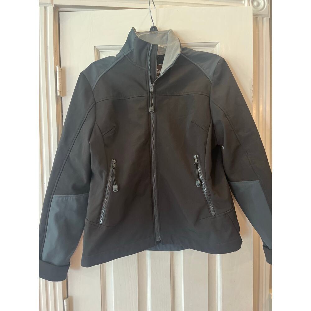 Cripple Creek Ranchwear Jacket Mens Large Black Softshell Zip Up Outdoor Coat